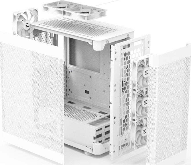 Obudowa do komputera Zalman I4 ATX Mid Tower PC Case 6 wentylatorów Biała Obudowa do komputera Zalman I4 ATX Mid Tower PC Case 6 wentylatorów Biała