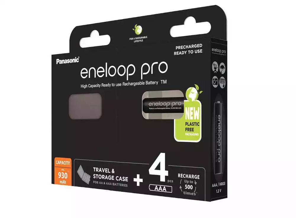 Panasonic Eneloop Pro R3/AAA 930mAh - opak. 4 akumulatorków + pojemnik