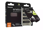 Panasonic Eneloop Pro R3/AAA 930mAh - opak. 4 akumulatorków + pojemnik (BK-4HCDE/4CP+CASE)