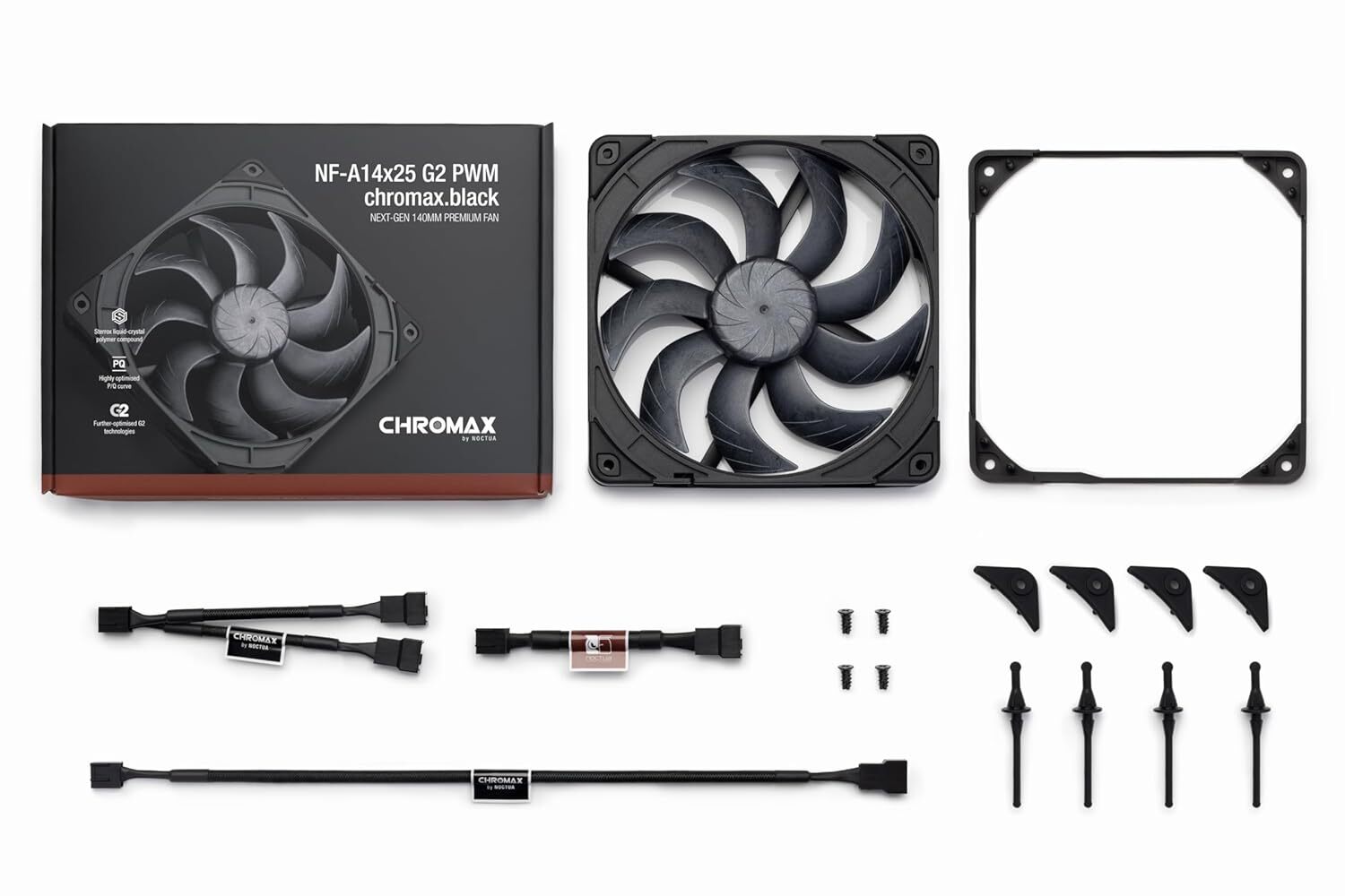 Noctua NF-A14x25 G2 PWM chromax.black 140mm