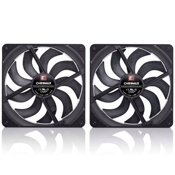 Zdjęcie produktu: Zestaw Noctua NF-A14x25 G2 PWM chromax.black Sx2-PP Sterrox 140mm Push Pull