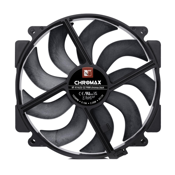 Zdjęcie produktu: Noctua NF-A14x25r G2 PWM chromax.black Rounded Sterrox 140mm