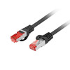 Miniatura zdjęcia: Kabel Lanberg RJ45 Patch cord Kat.6 S/FTP LSZH CU 20m Czarny Fluke Passed