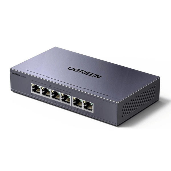 Zdjęcie produktu: Switch Ugreen przełącznik ethernet 6-Portowy 1Gb/s z PoE - szary Zdjęcie produktu: Switch Ugreen przełącznik ethernet 6-Portowy 1Gb/s z PoE - szary