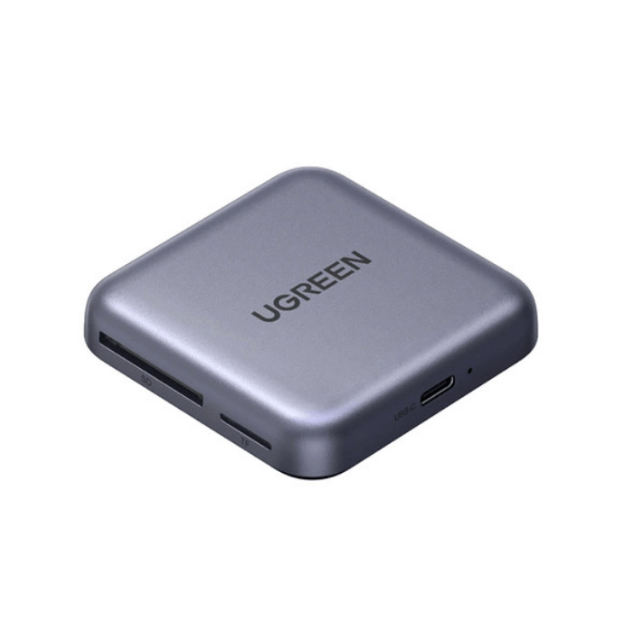 Czytnik kart pamięci Ugreen magnetyczny + ładowarka 100W PD 3w1 - szary Czytnik kart pamięci Ugreen magnetyczny + ładowarka 100W PD 3w1 - szary