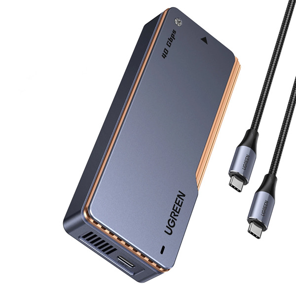 Zdjęcie produktu: Obudowa na dysk M.2 (PCIe/NVMe) Ugreen D703 USB4 40Gb/s z chłodzeniem Zdjęcie produktu: Obudowa na dysk M.2 (PCIe/NVMe) Ugreen D703 USB4 40Gb/s z chłodzeniem