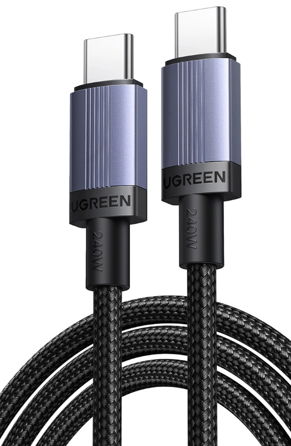 Zdjęcie produktu: Kabel przewód USB Typ-C do Typ-C 50cm Ugreen PD, 240W, 5A - czarny