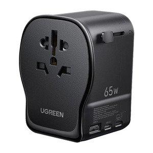 Miniatura produktu: Ładowarka sieciowa Ugreen S550 65W adapter podróżny uniwersalny - czarny Miniatura produktu: Ładowarka sieciowa Ugreen S550 65W adapter podróżny uniwersalny - czarny