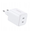 Miniatura zdjęcia: Ładowarka sieciowa Ugreen GaN 45W 2xUSB-C - biała Miniatura zdjęcia: Ładowarka sieciowa Ugreen GaN 45W 2xUSB-C - biała