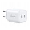 Miniatura zdjęcia: Ładowarka sieciowa Ugreen GaN 45W 2xUSB-C - biała Miniatura zdjęcia: Ładowarka sieciowa Ugreen GaN 45W 2xUSB-C - biała