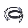 Miniatura zdjęcia: Kabel przewód USB 2w1 Typ-C do 2x Typ-C 200cm Ugreen PD, 140W - czarny Miniatura zdjęcia: Kabel przewód USB 2w1 Typ-C do 2x Typ-C 200cm Ugreen PD, 140W - czarny