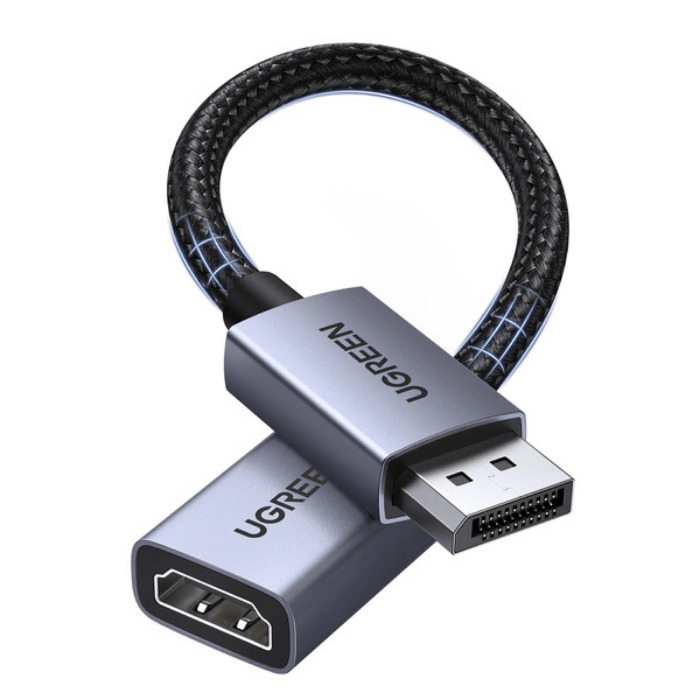 Adapter DisplayPort (męski) na HDMI (żeński) Ugreen 4K 20cm - szary Adapter DisplayPort (męski) na HDMI (żeński) Ugreen 4K 20cm - szary