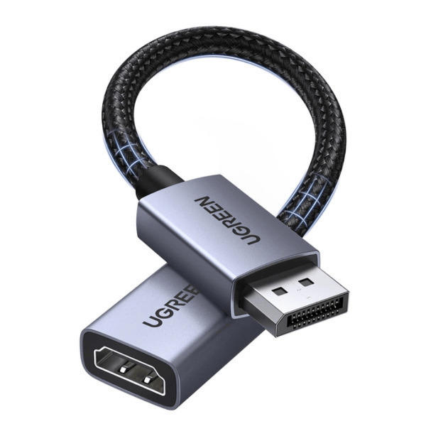 Zdjęcie produktu: Adapter DisplayPort (męski) na HDMI (żeński) Ugreen 4K 20cm - szary Zdjęcie produktu: Adapter DisplayPort (męski) na HDMI (żeński) Ugreen 4K 20cm - szary