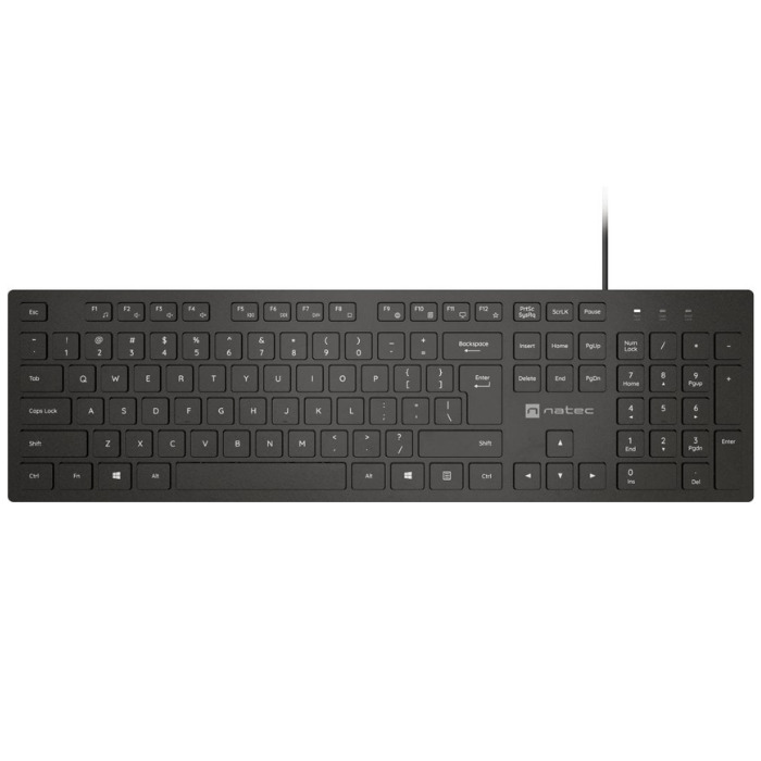 Klawiatura Natec Herring US multimedia slim - czarna Klawiatura Natec Herring US multimedia slim - czarna