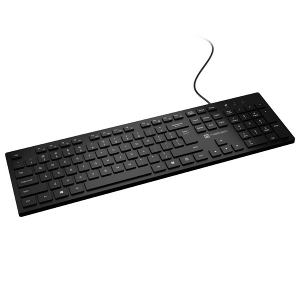 Zdjęcie produktu: Klawiatura Natec Herring US multimedia slim - czarna Zdjęcie produktu: Klawiatura Natec Herring US multimedia slim - czarna