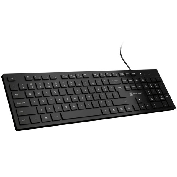 Zdjęcie produktu: Klawiatura Natec Herring US multimedia slim - czarna Zdjęcie produktu: Klawiatura Natec Herring US multimedia slim - czarna
