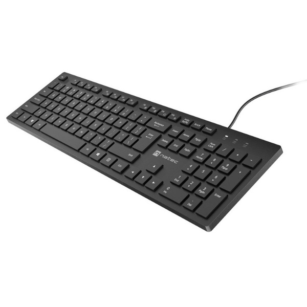 Zdjęcie produktu: Klawiatura Natec Herring US multimedia slim - czarna Zdjęcie produktu: Klawiatura Natec Herring US multimedia slim - czarna