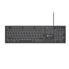 Miniatura zdjęcia: Klawiatura Natec Herring Glow US białe podświetlenie slim - czarna Miniatura zdjęcia: Klawiatura Natec Herring Glow US białe podświetlenie slim - czarna