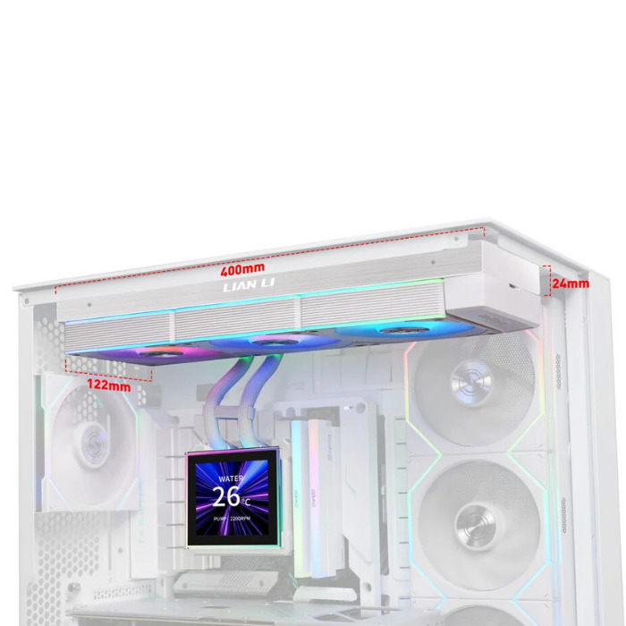 Chłodzenie wodne Lian Li HydroShift II LCD-S 360CL ARGB White 360mm Chłodzenie wodne Lian Li HydroShift II LCD-S 360CL ARGB White 360mm