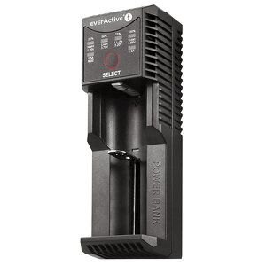 Miniatura produktu: Ładowarka akumulatorków cylindrycznych  Li-ion oraz Ni-MH 1 niezależny kanał ładowania everActive UC-100C z funkcją Power Bank