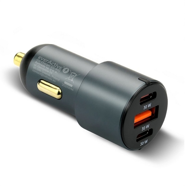 Zdjęcie produktu: Ładowarka samochodowa everActive CC-40Q USB-C PD 60W