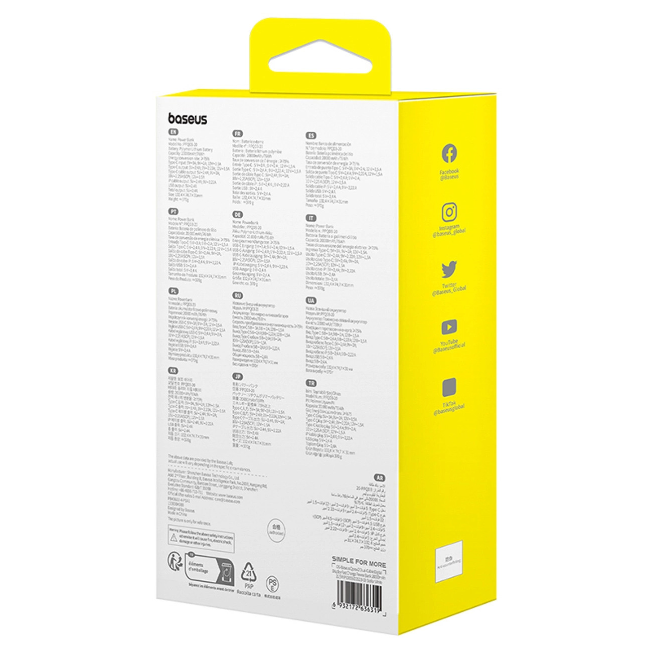 Powerbank Baseus Qpow2 20000mAh 22,5W