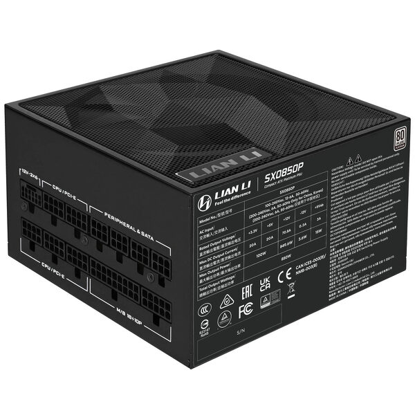 Zdjęcie produktu: Zasilacz Lian Li SX Platinum ATX 3.1 PCIe 5.1 Czarny 850W