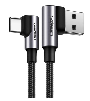 Miniatura produktu: Kabel przewód USB Typ-C do USB 2.0 100cm Ugreen kątowy 90° 480Mb/s QC3.0 3A szary (US176 20856) Miniatura produktu: Kabel przewód USB Typ-C do USB 2.0 100cm Ugreen kątowy 90° 480Mb/s QC3.0 3A szary (US176 20856)