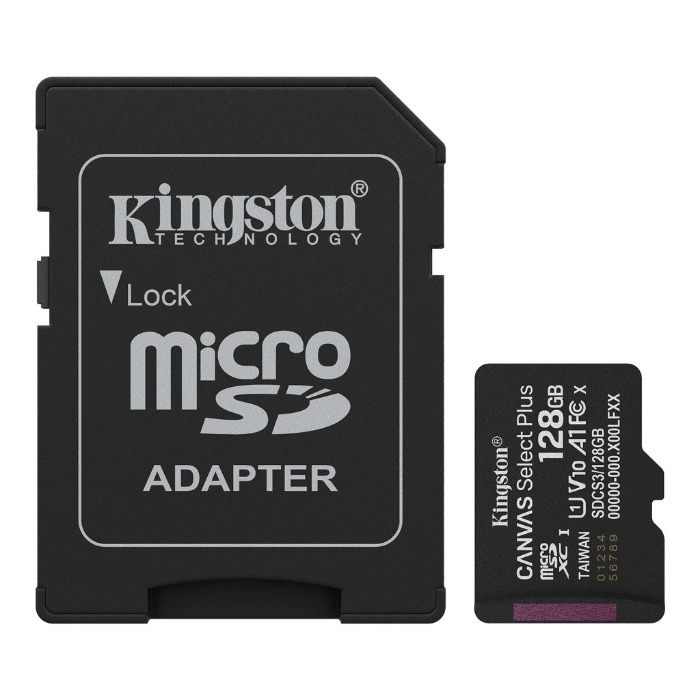 Karta Kingston Canvas Select Plus microSDXC 128GB Class A1 + Adapter SD Karta Kingston Canvas Select Plus microSDXC 128GB Class A1 + Adapter SD