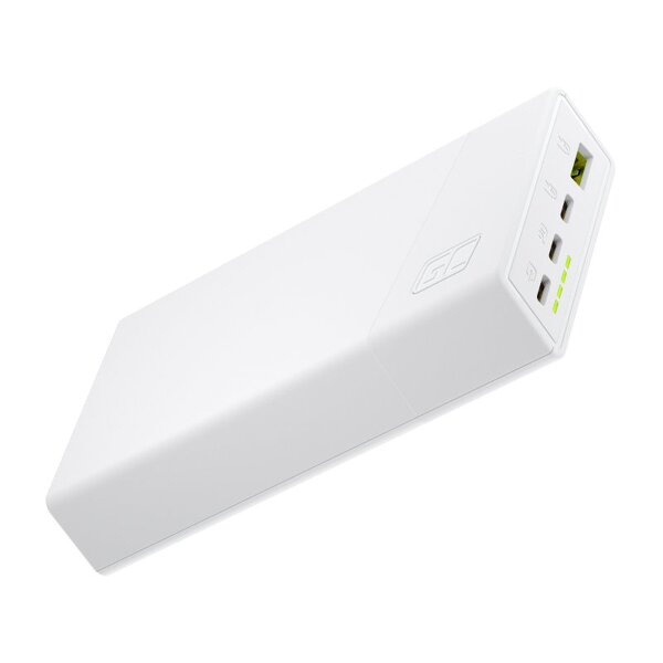 Zdjęcie produktu: Powerbank Greencell PowerPlay 20 PBGC03 20000mAh 18W 2x USB USB-C Biały
