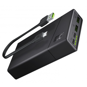 Miniatura produktu: Powerbank Greencell PowerPlay20 20000mAh z szybkim ładowaniem 2x USB Ultra Charge oraz 2x USB-C Power Delivery 18W (PBGC03)