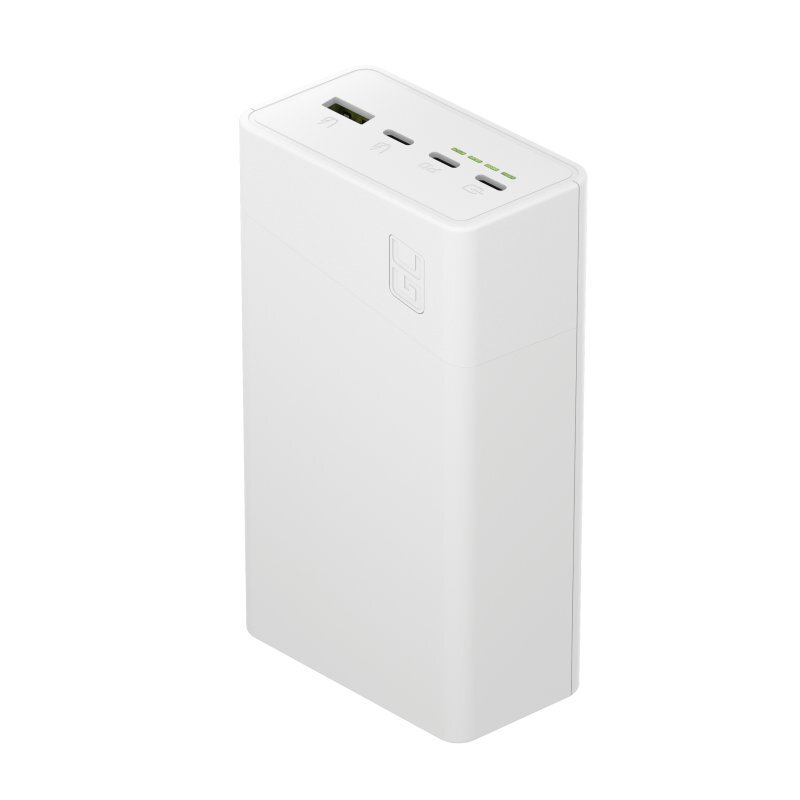 Powerbank Greencell PowerPlay 30, biały 30000mAh, 22,5W, 4 porty (PBGC30W)