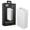 Powerbank Greencell PowerPlay 30, biały 30000mAh, 22,5W, 4 porty (PBGC30W)