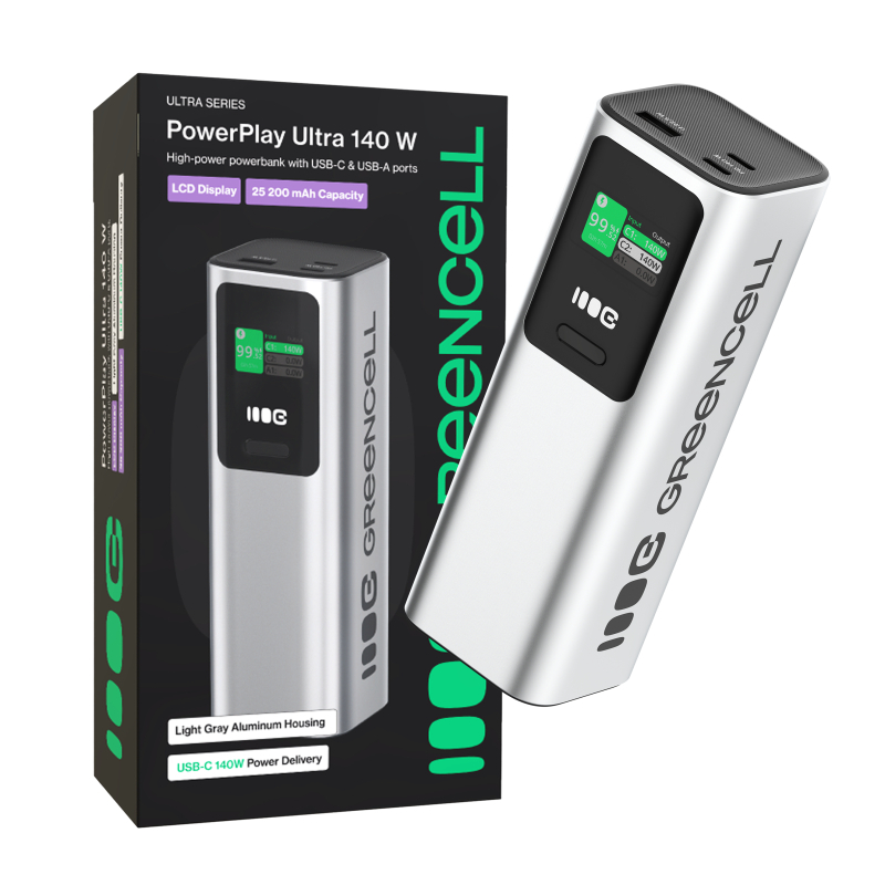Powerbank Greencell PowerPlay Ultra 25200mAh 140W PD USB C