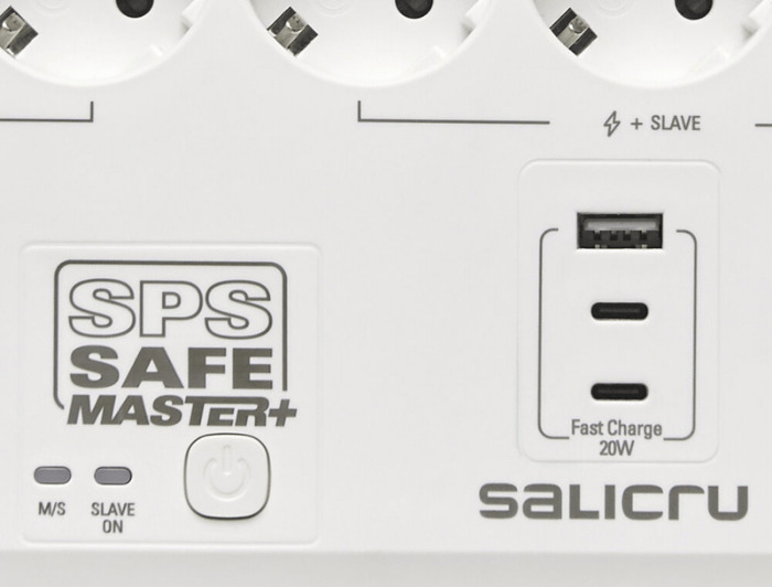 Aktywna Listwa zasilająca Salicru SPS Safe Master+ (6 gniazd Schuko)