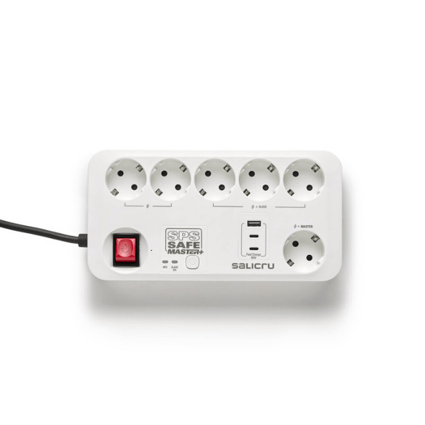 Zdjęcie produktu: Aktywna Listwa zasilająca Salicru SPS Safe Master+ (6 gniazd Schuko)