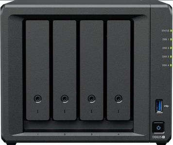 Miniatura produktu: Serwer plików Synology DS925+ 4-bay, AMD Ryzen V1500B 4-core 2.2 GHz, 8GB(2x4) DDR4 RAM ECC, 2x2.5GbE LAN, 2xUSB-A 3.0, 1xUSB-C