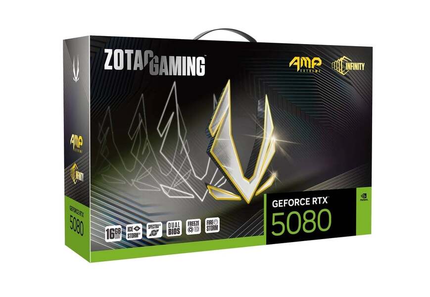 Zdjęcie produktu: ZOTAC GeForce RTX 5080 16GB AMP EXTREME INFINITY GDDR7 DLSS 4 Zdjęcie produktu: ZOTAC GeForce RTX 5080 16GB AMP EXTREME INFINITY GDDR7 DLSS 4