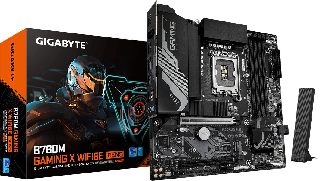 Zdjęcie produktu: Płyta główna Gigabyte B760M GAMING X WIFI6E GEN5 DDR5 LGA1700 Zdjęcie produktu: Płyta główna Gigabyte B760M GAMING X WIFI6E GEN5 DDR5 LGA1700