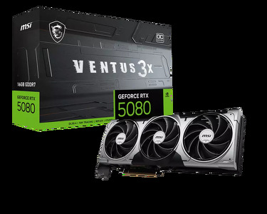 Miniatura produktu: MSI GeForce RTX 5080 VENTUS 3X OC 16GB GDDR7 DLSS 4