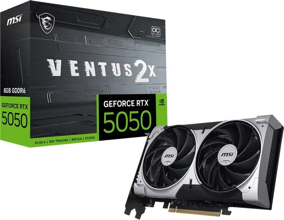 MSI GeForce RTX 5050 VENTUS 2X OC 8GB GDDR6 DLSS 4
