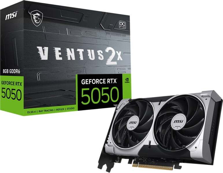 Zdjęcie produktu: MSI GeForce RTX 5050 VENTUS 2X OC 8GB GDDR6 DLSS 4