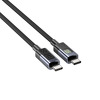 Miniatura zdjęcia: Kabel USB-C PD 60W 480Mbps z wyświetlaczem Unitek z oplotem czarny - 3m