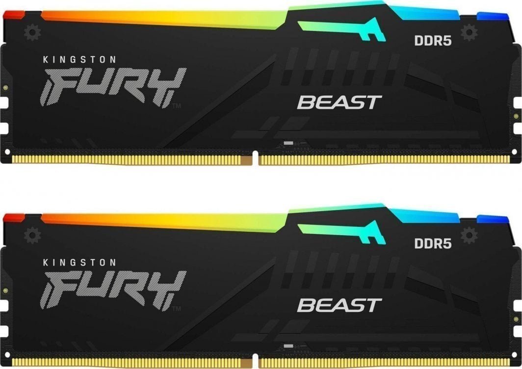 Pamięć Kingston FURY Beast RGB Black 32GB (2x16GB) DDR5 6000 CL30 XMP