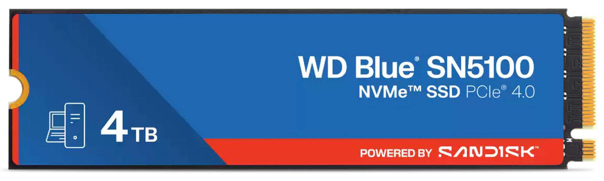 Zdjęcie produktu: Dysk WD Blue SN5100 SSD 4TB M.2 PCIe NVMe Gen4 WDS400T5B0E