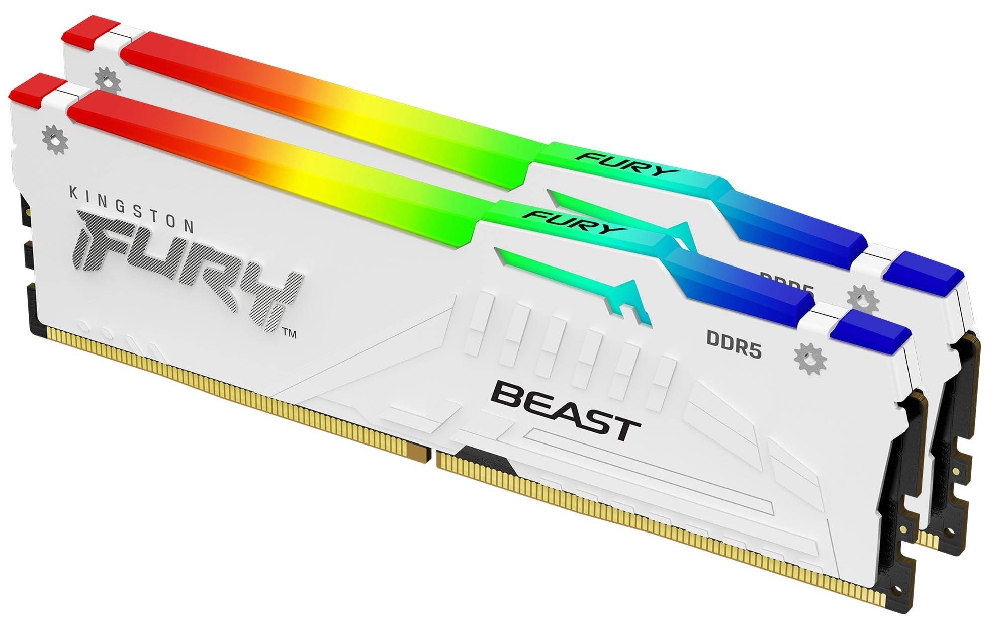Pamięć Kingston FURY Beast RGB White 32GB (2x16GB) DDR5 6000 CL30 EXPO