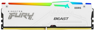 Miniatura produktu: Pamięć Kingston FURY Beast RGB White 32GB (2x16GB) DDR5 6000 CL30 EXPO KF560C30BWEAK2-32