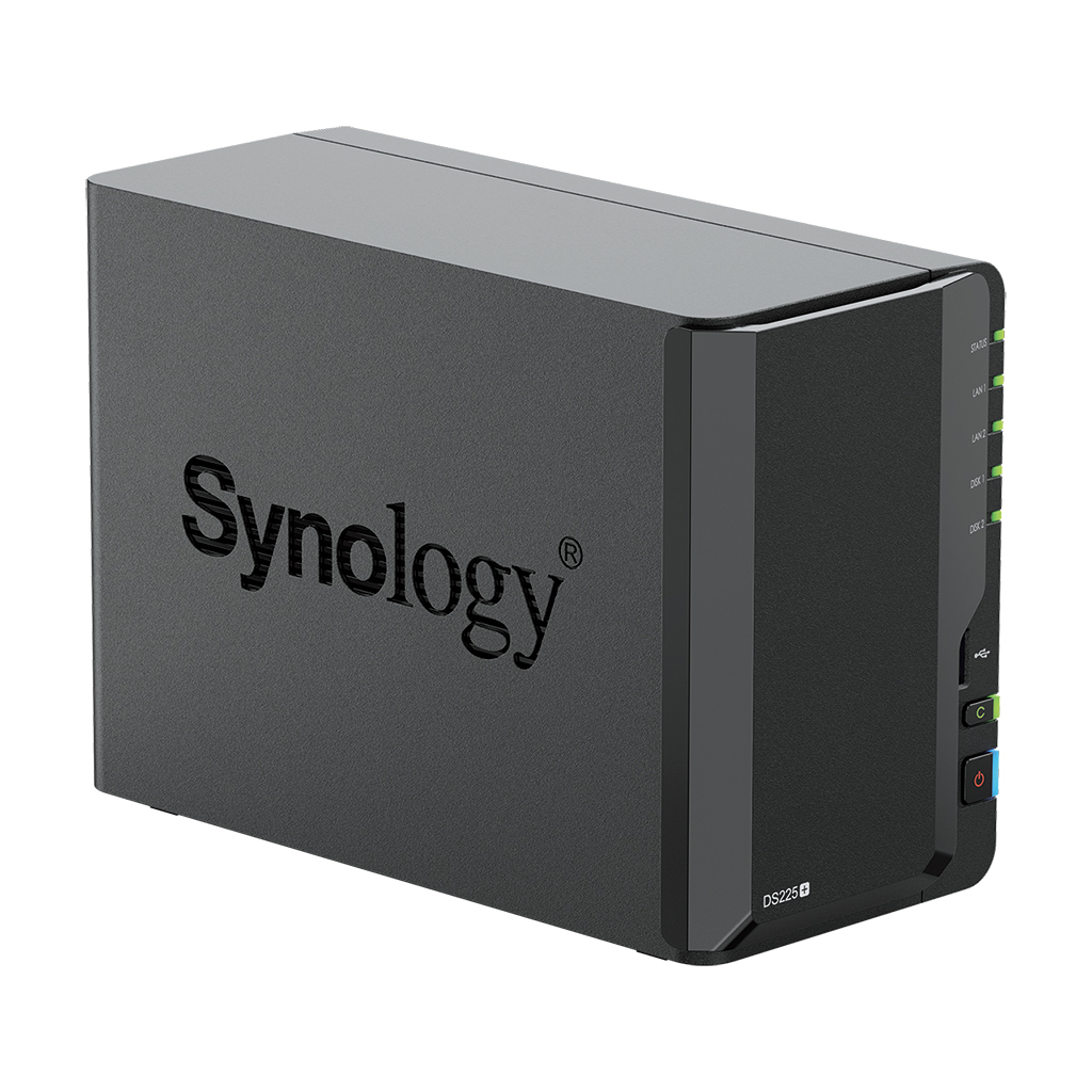 Synology DS225+ 2-bay Intel J4125, 6GB RAM, 1x2,5 GbE, 1xGbE LAN Synology DS225+ 2-bay Intel J4125, 6GB RAM, 1x2,5 GbE, 1xGbE LAN