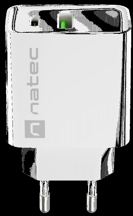 Ładowarka sieciowa Natec Ribera GaN Slim 1x USB-A + 1x USB TYP-C 20W