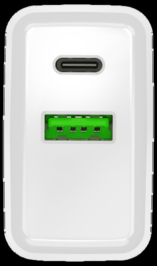 Zdjęcie produktu: Ładowarka sieciowa Natec Ribera GaN Slim 1x USB-A + 1x USB TYP-C 20W